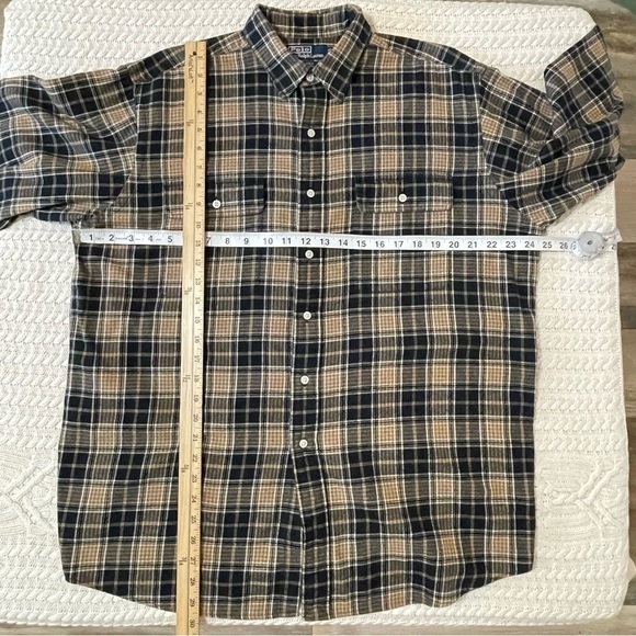Polo Ralph Lauren Whitfield Flannel Shirt Long Sleeve Size Large 100% Cotton - Picture 7 of 8